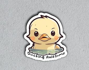 Lustiger Enten-Aufkleber, Motivationsaufkleber, süßer Motivationsaufkleber, Wertschätzungsaufkleber, Selbstliebe-Aufkleber