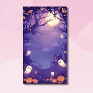 Uroczy Notatnik na Noc Halloween, Notatnik na Halloween, Uroczy Artykuły Papiernicze na Halloween, Projekt Duchów, Notatnik na Halloween z Duchami, Memopad, Upiorny Notatnik