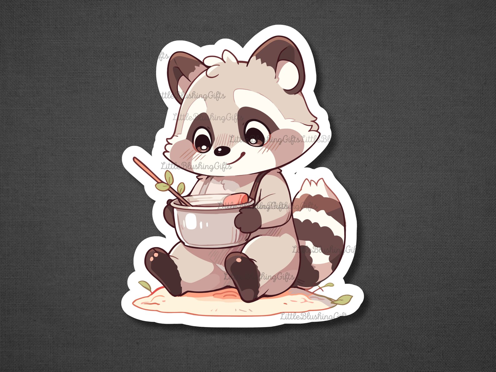 Cute Raccoon Stickers, Raccoon Sticker Set, Animal Sticker, Forest ...