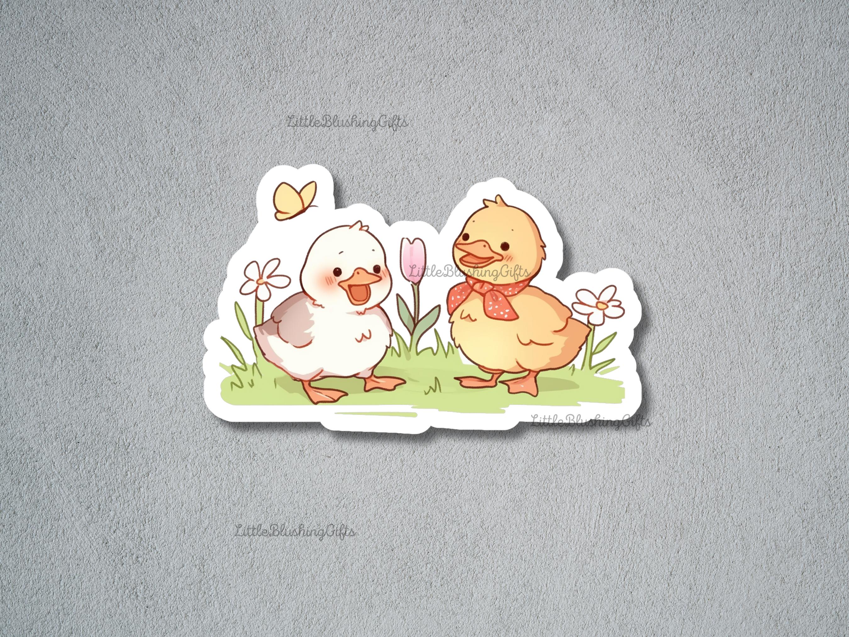 Cute Ducks Sticker, Loving Ducks, Adorable Ducks Sticker, Cute Duck ...
