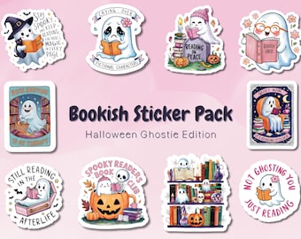 Halloween Ghost Book Stickers: Spooky Kindle Sticker Pack