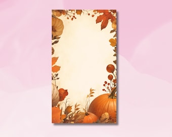 Bloc-notes automne mignon, motif citrouille, bloc-notes automne citrouille, bloc-notes automne, motif automne mignon, motifs automne marron et beige