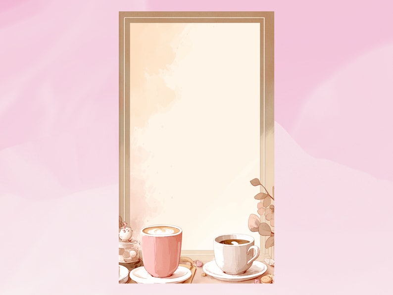 Söt kaffe-anteckningsblock, brunt anteckningsblock, söt kaffemugg-anteckningsblock, söt dryckes-anteckningsblock, kawaii kaffe-anteckningsblock, kaffemuggar bild 1