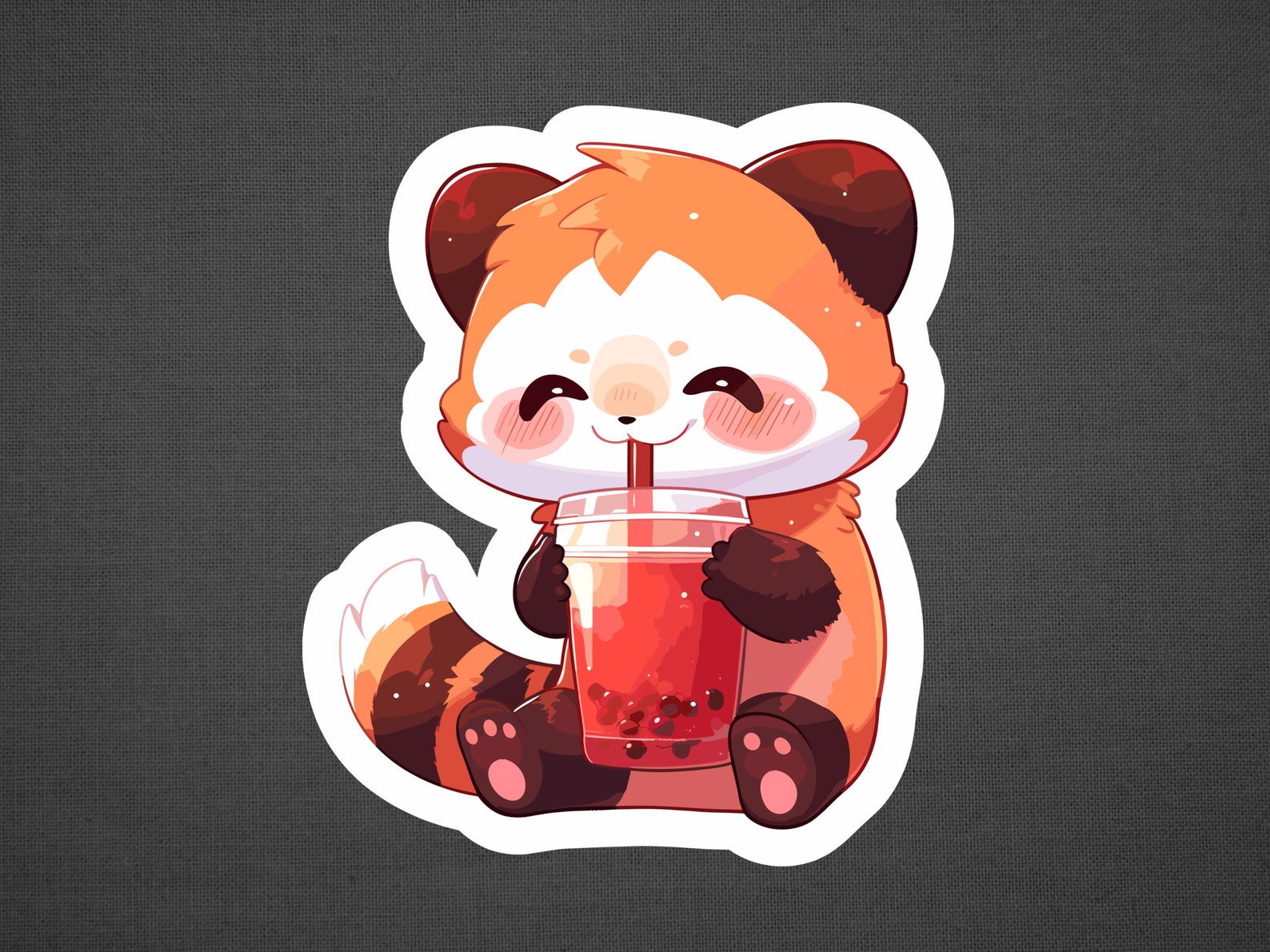 Kawaii Red Panda Sticker Set: Handmade Animal Stickers - Etsy