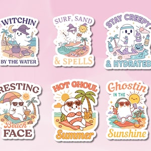 Summerween Geist Sticker Set: Gruseliger Sommer Journal Dekor