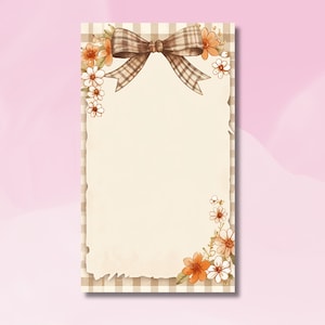 Süßer Cottage Core Notizblock, Brauner Notizblock, Süßer Herbst Notizblock, Niedlicher Notizblock, Kawaii Cottage Core Notizblock