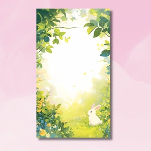 Kaninchen Notizblock, Kaninchen auf Gras Notizblock, Weißes Kaninchen Notizblock, Süßes Weißes Kaninchen Notizblock, Haustier Notizblock, Tier Notizblock