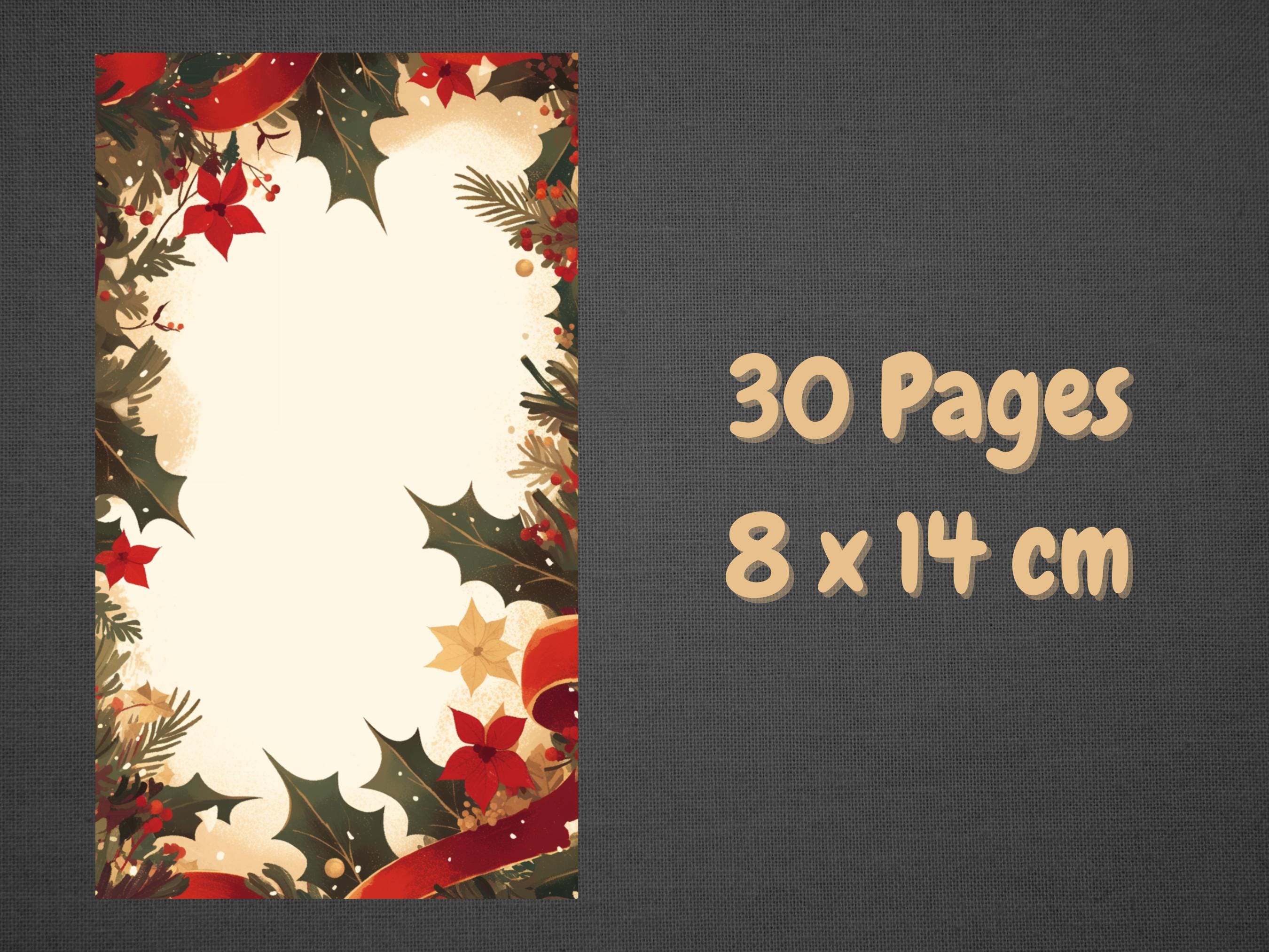 Christmas Poinsettia Notepad: Holiday Decor Memopad - Etsy