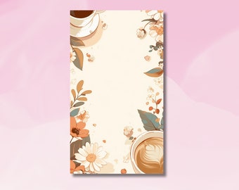 Bloc de notas de café lindo, Bloc de notas marrón, Bloc de notas lindo de granos de café, Bloc de notas de bebida lindo, Bloc de notas de café Kawaii