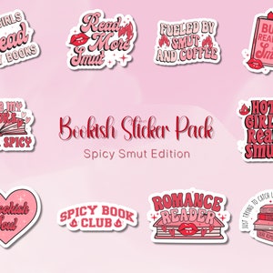 Bookish Sticker Pack, Cute Spicy and Smut Buch Sticker Edition, Aufkleber für Ihren Kindle, Kindle Aufkleber, Vinyl Buchaufkleber