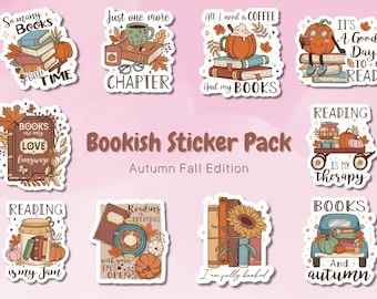 Autumn Bookish Sticker Pack: Fall Kindle Stickers