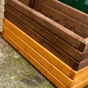 Gran caja de jardinería de madera contemporánea flotante | Etsy