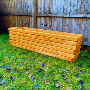 Gran caja de jardinería de madera contemporánea flotante | Etsy