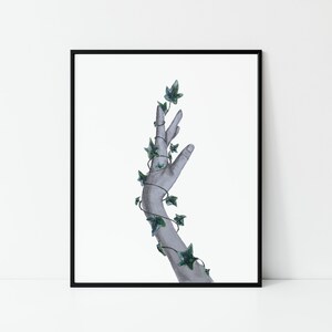 Ivy Hand Watercolor Painting | Plant Art | 11x14 8x10 5x7