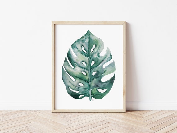 Monstera Watercolor Painting | Plant Art | 11x14 8x10 5x7 - Etsy