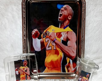 Juego de bandejas de baloncesto / Bandeja con ruedas de los Lakers / Bandeja de Kobe Bryant