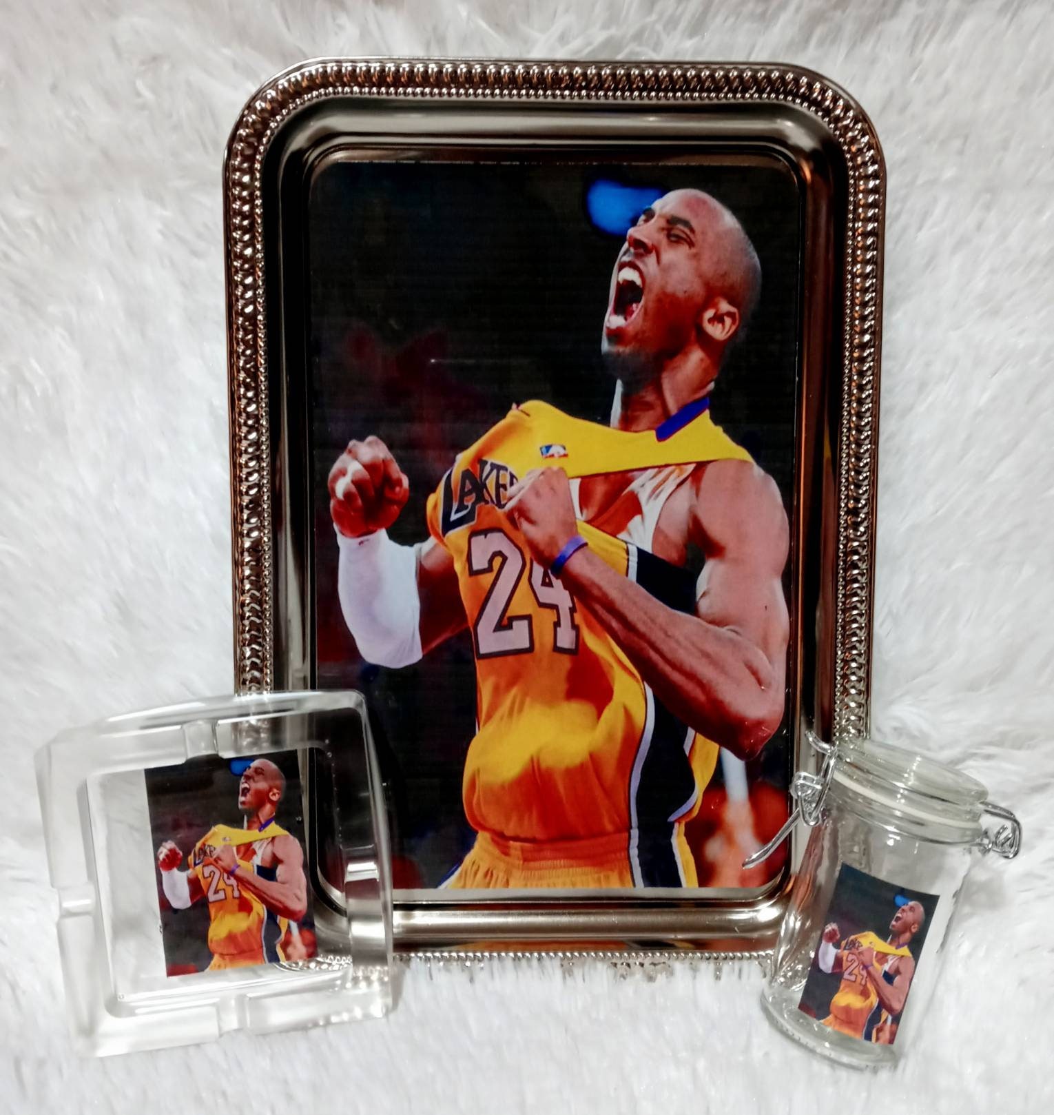 Basketball Tray Set Lakers Rolling Tray Kobe Bryant Tray Etsy