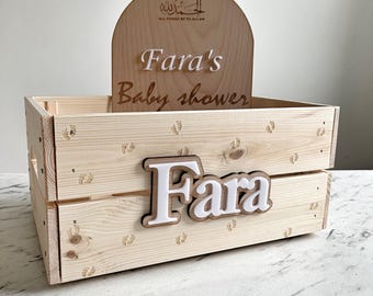 Personalised baby feet  crate