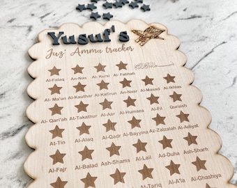Personalised Juz Amma tracker