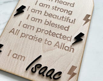 Personalised boys affirmation arch