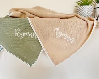 Personalised knitted blanket