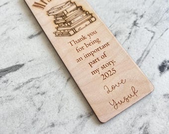 Thank you for being an important part of my story bookmark