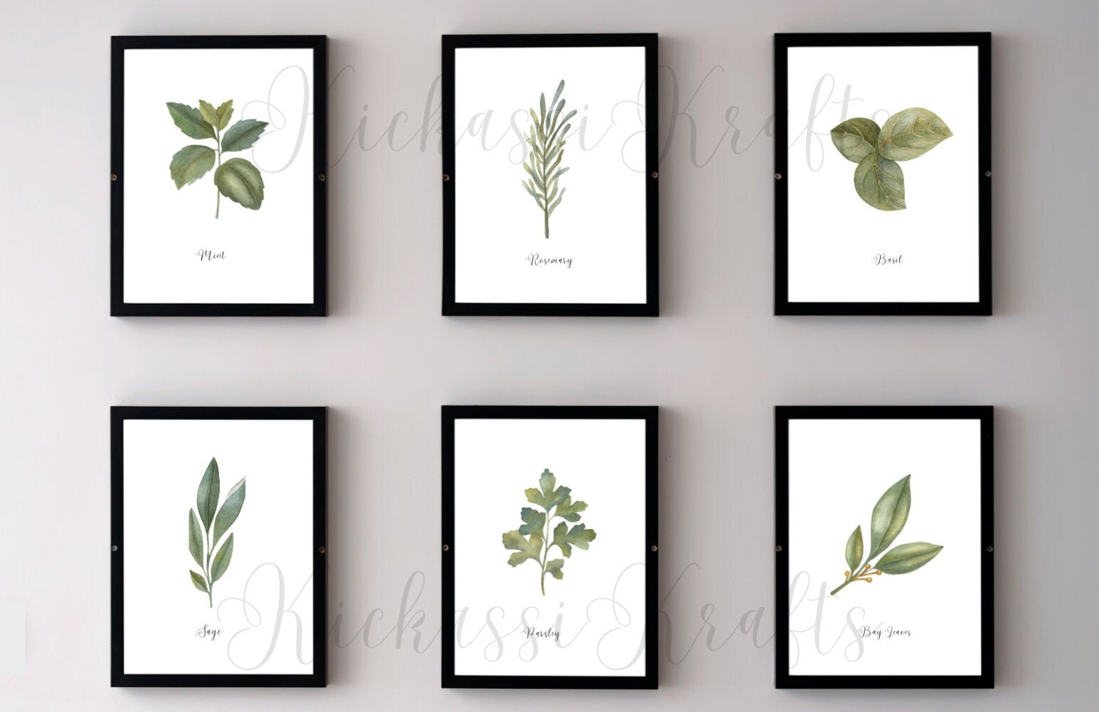 Herbs Printable Art, Kitchen Decor, Art for Dining Room, Wall Art for ...
