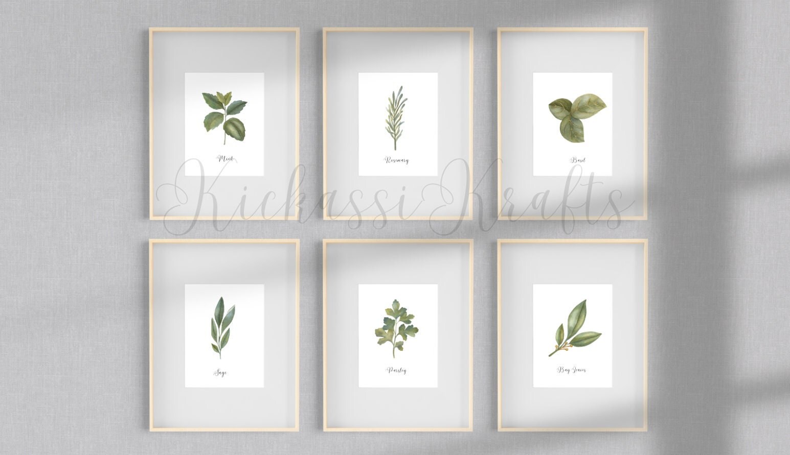 Herbs Printable Art, Kitchen Decor, Art for Dining Room, Wall Art for ...