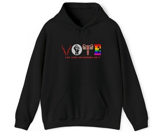 VOTE sweatshirt, political sweatshirts, womens rights, LGBTQ shirts, political activism shirts, voting, BLM, black lives matter, antigun