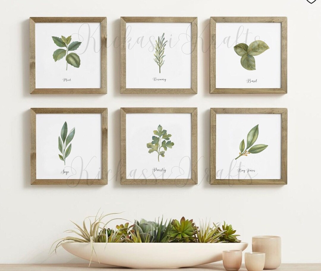 Herbs Printable Art, Kitchen Decor, Art for Dining Room, Wall Art for ...