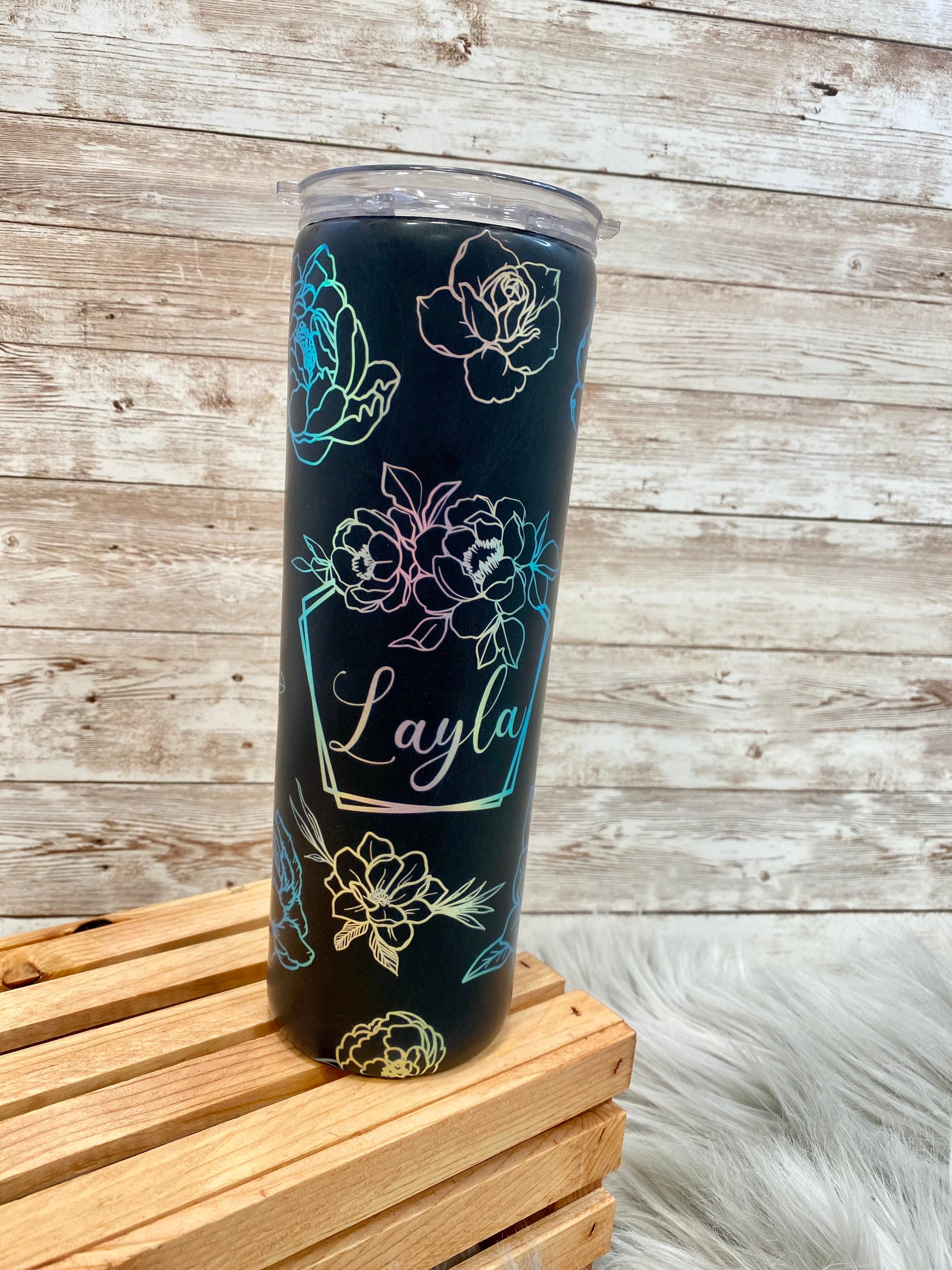 Minimalistic Matte Tumbler with Colorshifting Vinyl Etsy