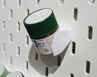 Holder for Tamiya 10ml Paint Pot | IKEA SKÅDIS | Single Slot Organizer for Hobby Paints, Model Painting, and Craft Storage
