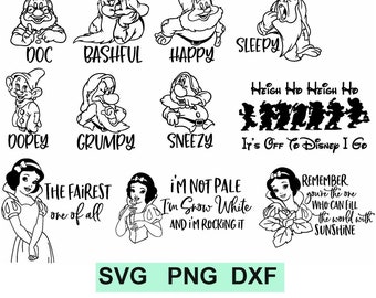 Free Free Outline Snow White Svg 851 SVG PNG EPS DXF File