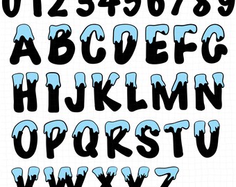 Snow Cap Font Etsy