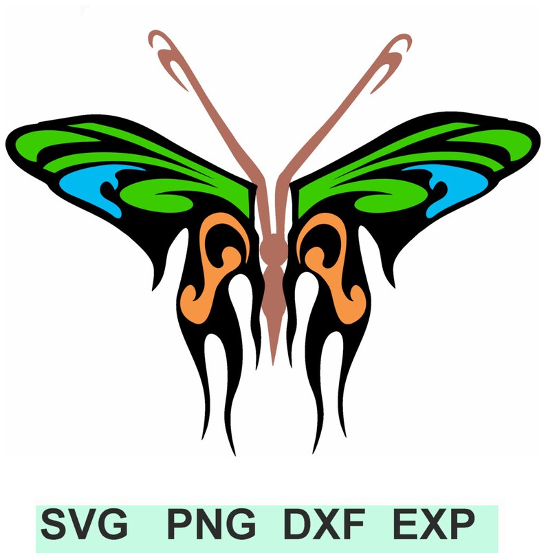 3 Butterfly Colorful Design Collection SVG Supports SVG, DXF, EPs, Png - Layered and Grouped by Colors !