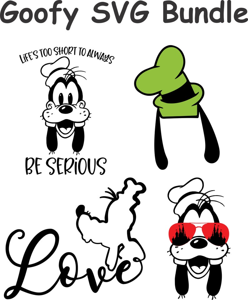 Download Disney Goofy SVG Bundle SVGpngdxf Cricut Silhouette Cut | Etsy