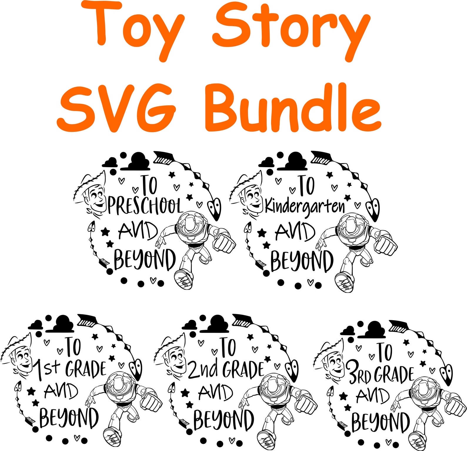 Toy Story To Ist 2nd 3rd PreSchool Kindergarten and Beyond Etsy