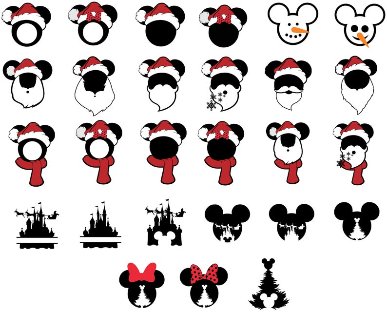 Download Mickey / Minnie Navidad SVG Bundle. png dxf svg | Etsy