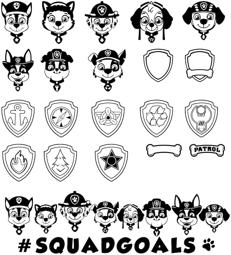 Free Free Paw Patrol Svg Bundle 703 SVG PNG EPS DXF File