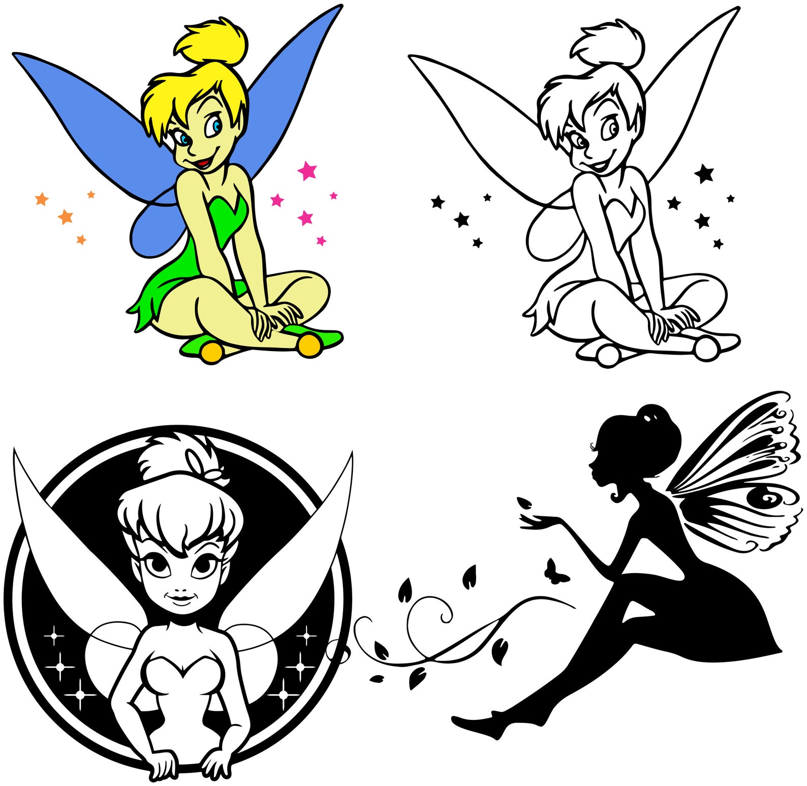 Tinkerbell Svg Bundle Supports SvG DxF EPs Png FREE | Etsy