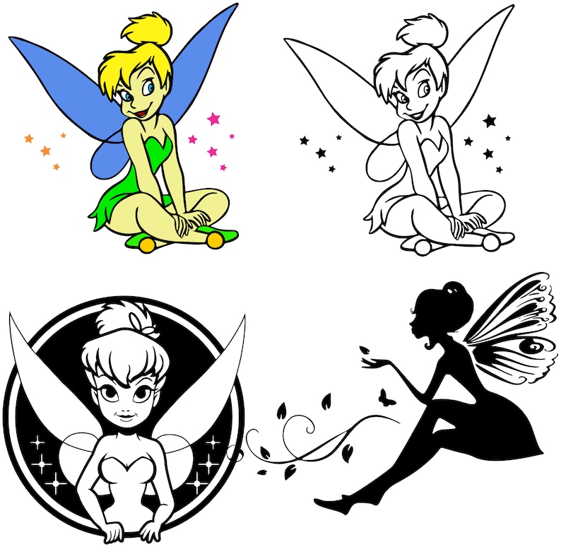 Download Tinkerbell Svg Bundle Supports SvG DxF EPs Png FREE | Etsy