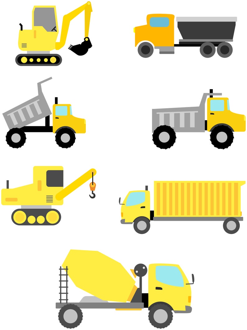 Download Construction Trucks SVG Bundle SVG DXF EPs Png Layered | Etsy