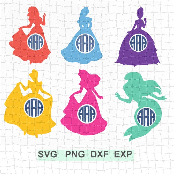 Download Disney Princess Monogram Package Svg Png Dxf Etsy