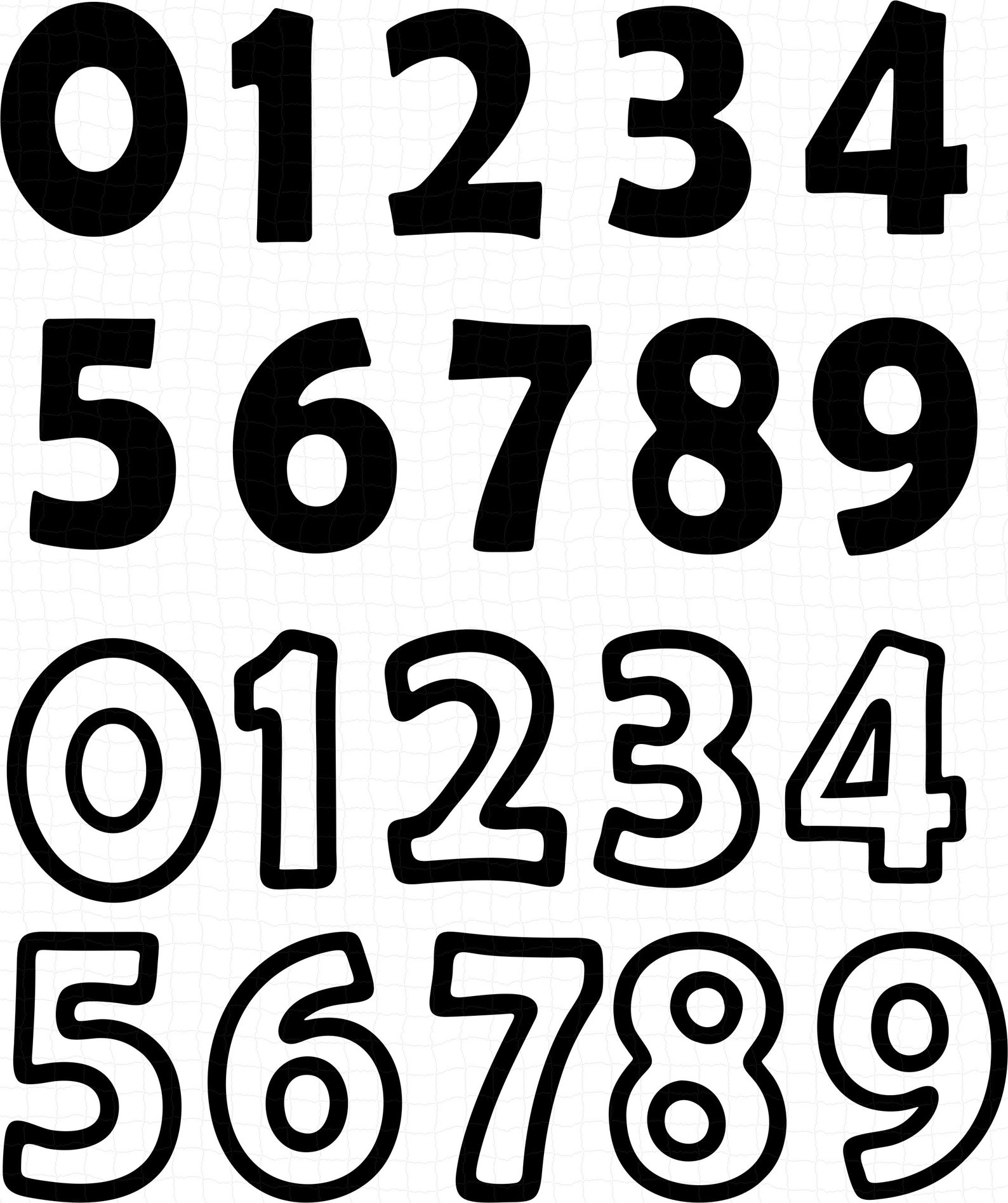Happy Birthday Numbers SVG Bundle Individual cut files for | Etsy