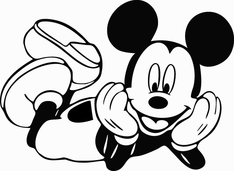 Download Mickey / Minnie Mouse Laying Down Supports SVG DXF EPs Png ...