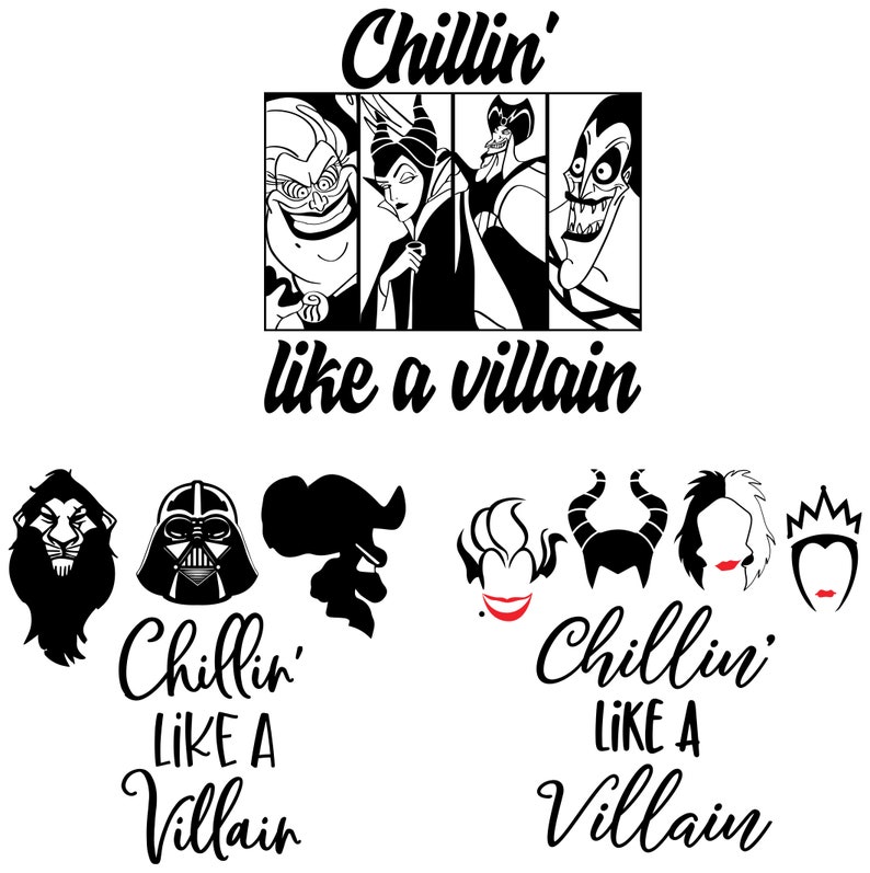 Chillin' like a Villain SVG Maleficent Svg Halloween | Etsy
