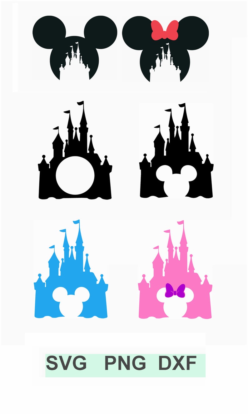 Download Disney Mickey Minnie Castle Package svg png dxf Money | Etsy