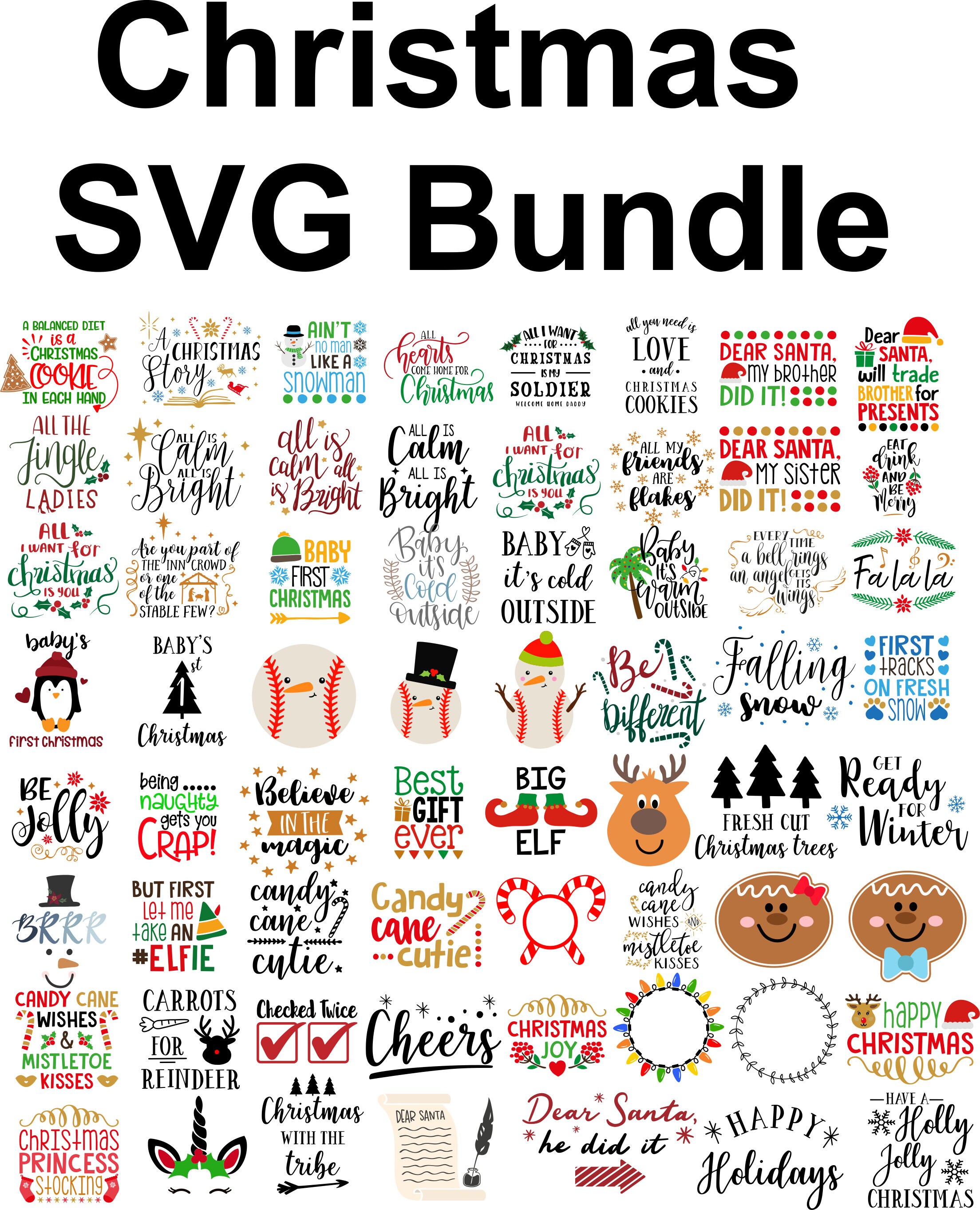 Download Christmas Svg Bundle Svgpng Dxf Beware This Bundle Etsy