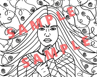 Witch Coloring Book Etsy