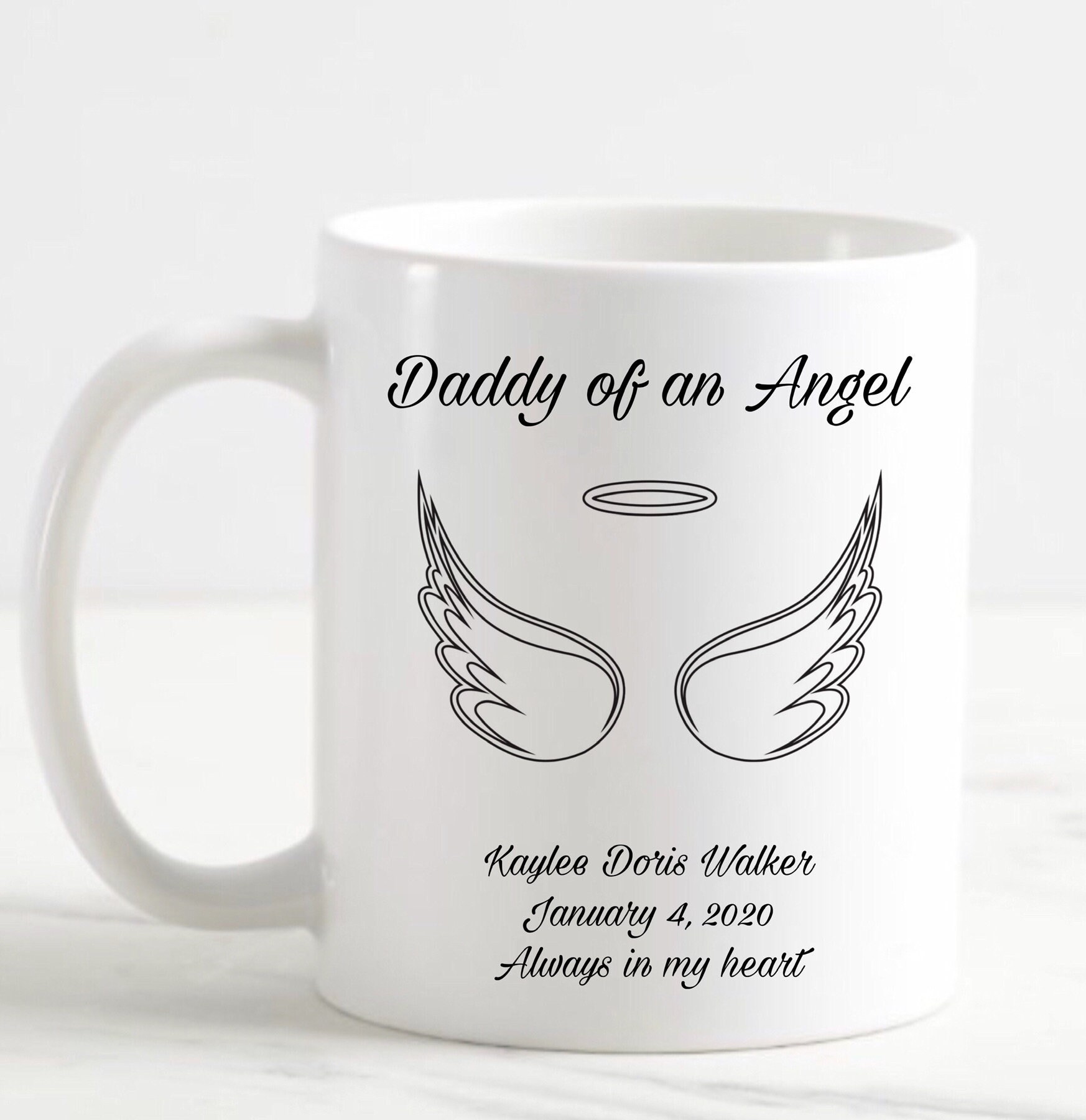 Daddy of an Angel,angel Wings,father’s Day Gift,infant Loss Gift,in ...